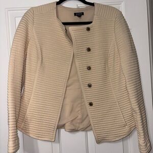 Worth Beige Ribbed Women's Blazer